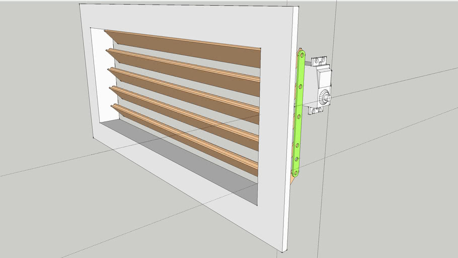 HVAC Motorized Register 16x8 3D Warehouse