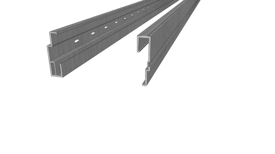 Dynamic cladding hanger and carrier rails 3D Warehouse