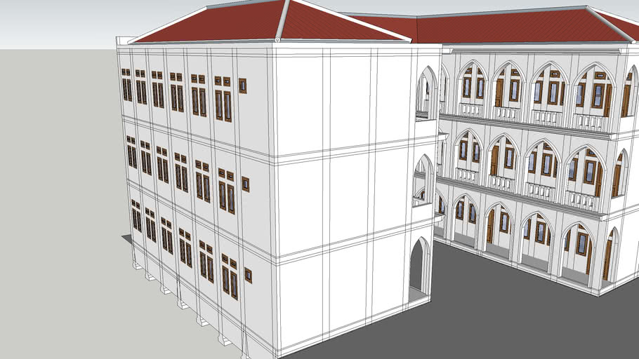 Sekolah 3 Lantai 3d Warehouse 3868