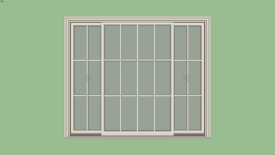 Marvin Elevate Glider Triple Sash | 3D Warehouse