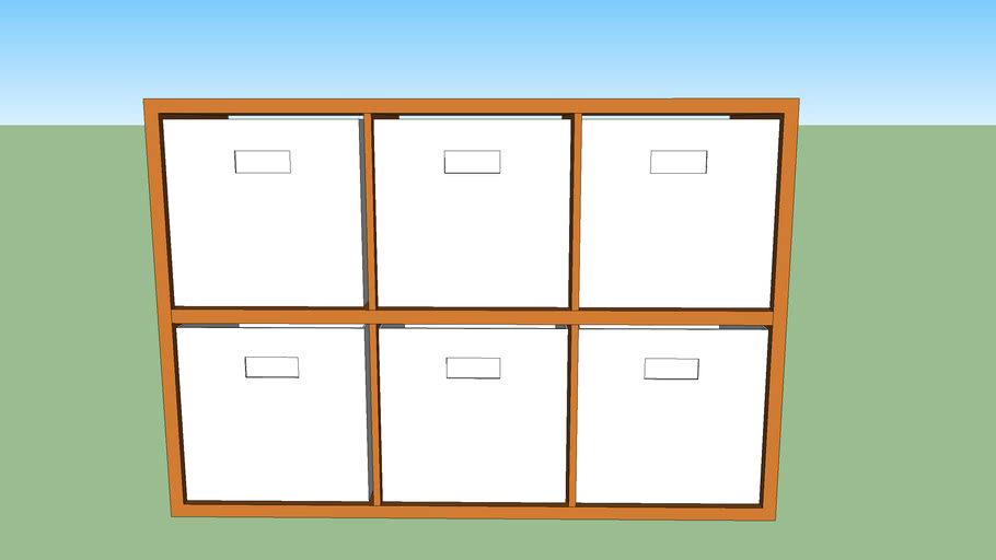 6 Cube Storage System with Drawers 3D Warehouse