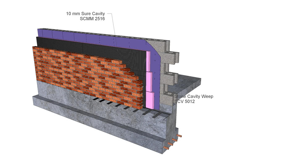 Full Brick Veneer on Poured Foundation with Rigid Insulation | 3D Warehouse