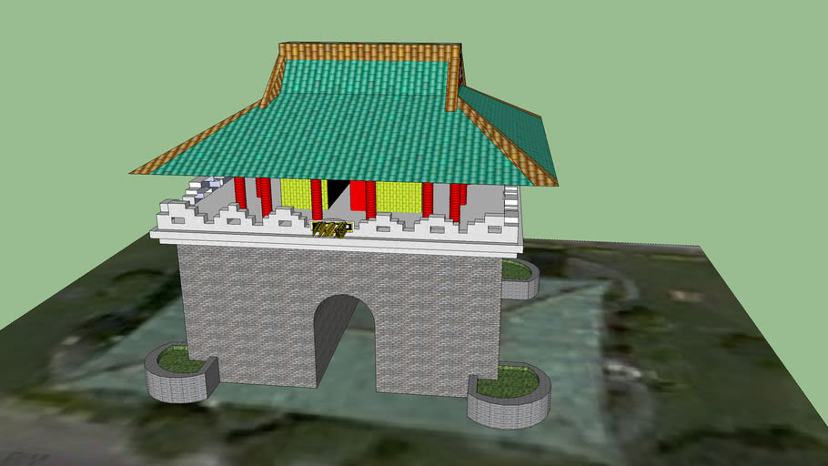 臺北府城門 南門 麗正門 3d Warehouse