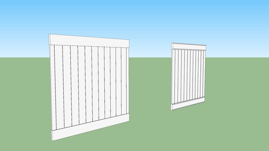 Vinyl Privacy Fence Sections 3d Warehouse