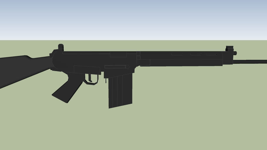 arma larga calibre 7.52.62 uso exclusivo del ejercitro mexicano g3 | 3D