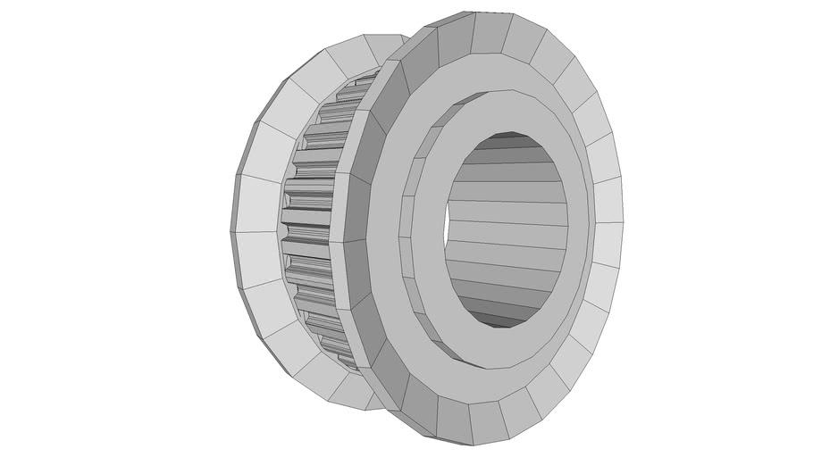 Misumi 36 tooth MXL timing belt pulley 1/2 inch bore 3D Warehouse