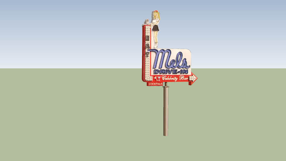 Mel S Drive In Neon Sign Hollywood Ca 3d Warehouse