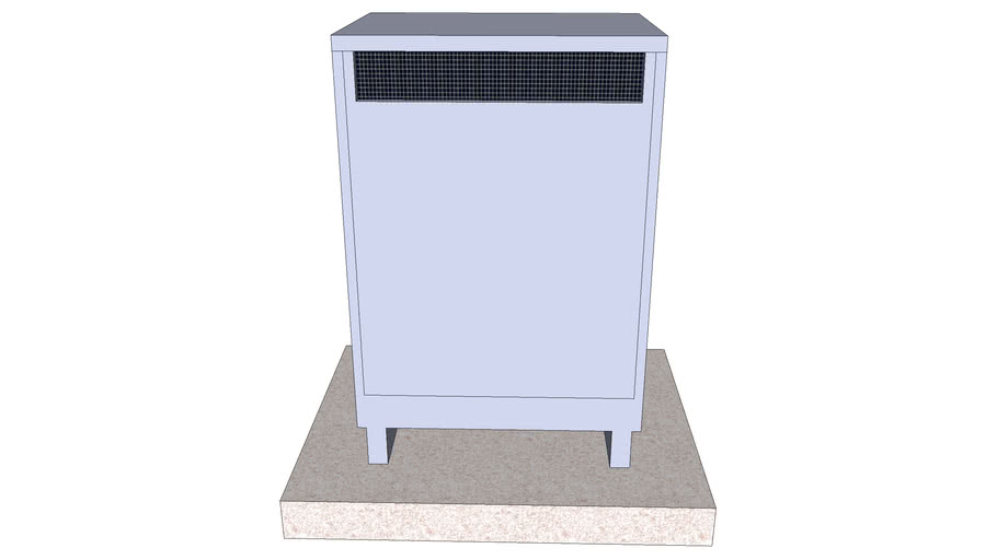 Transformer 112.5kVA (Eaton) with Housekeeping Pad 3D Warehouse