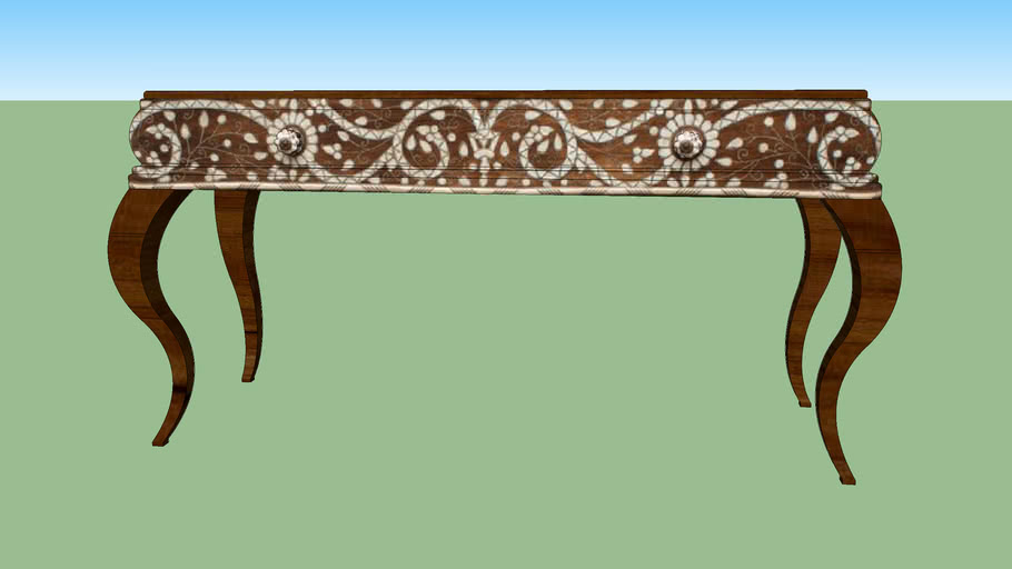 inlaid mother of pearl coffee table