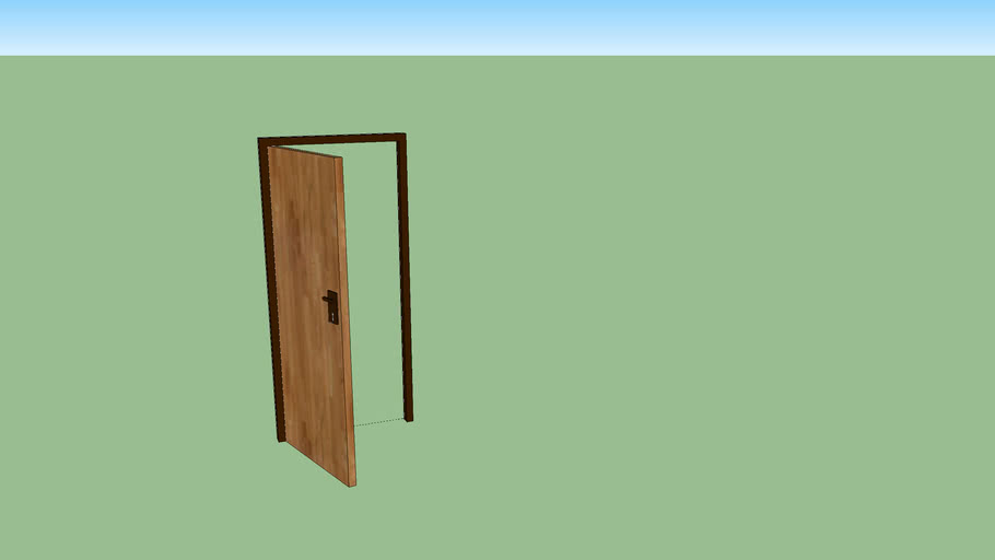 front door open in 3D Warehouse