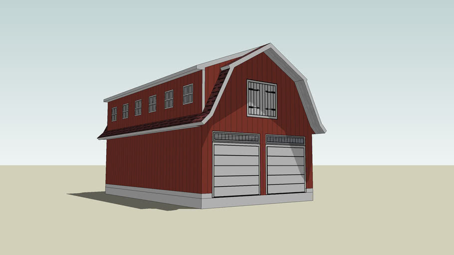 Barn With Gambrel Roof 3d Warehouse