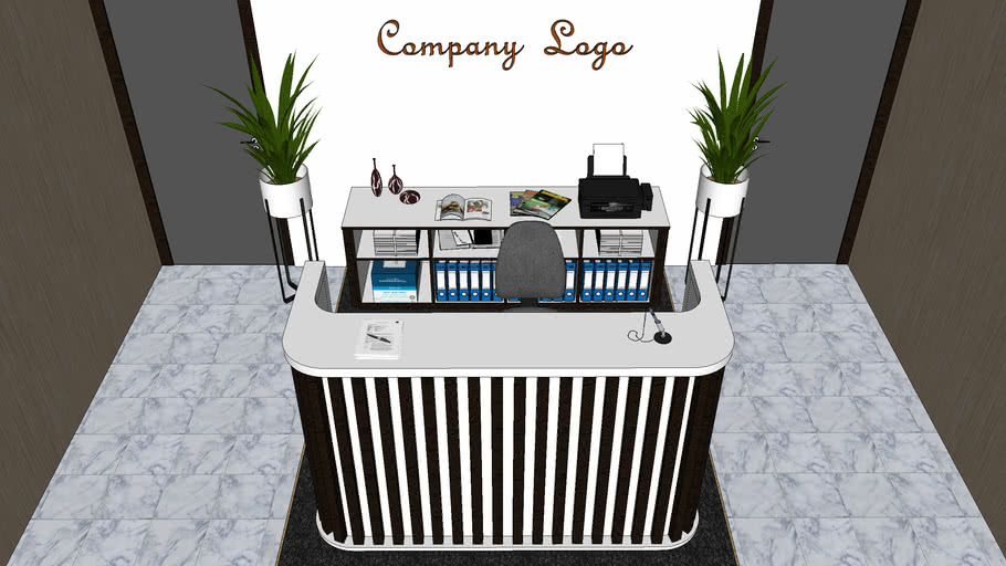 receptionist Desk Table 3D Warehouse