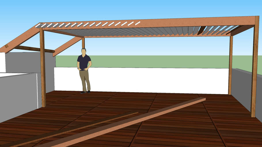 Pergola et appenti | 3D Warehouse