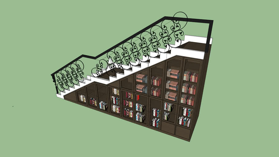  RAK  BUKU  Bawah  Tangga  Pn 3D Warehouse