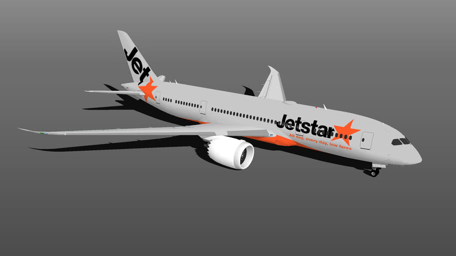 Jetstar Boeing 787 800 Dreamliner Aircraft 3d Warehouse