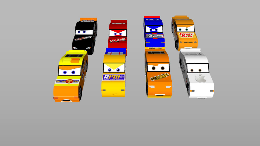 Piston Cup RacersSet 1 3D Warehouse