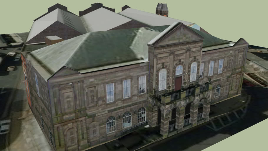 Longton Town Hall and Public Market 1844 and 1863 3D Warehouse