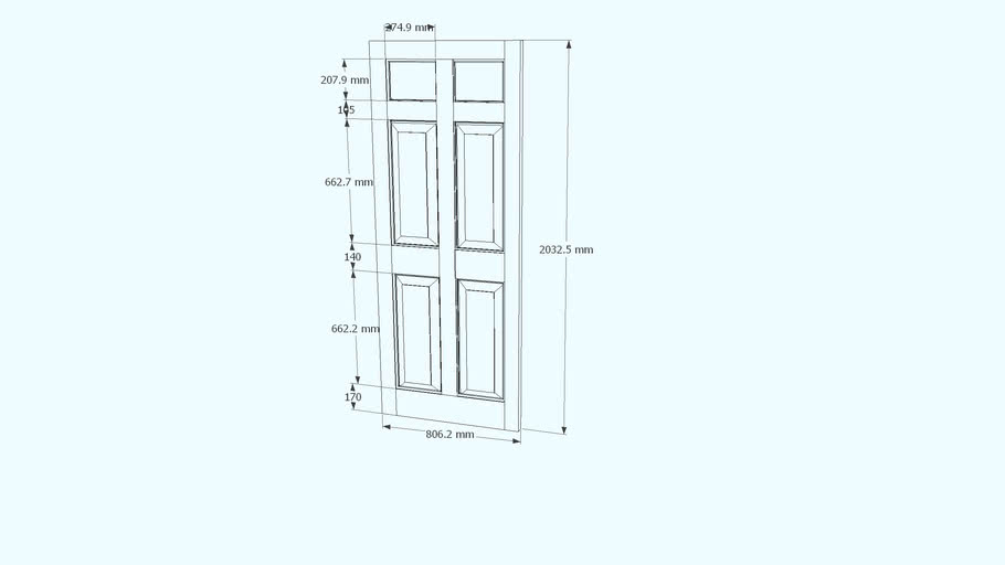 6 Panel Door | 3D Warehouse