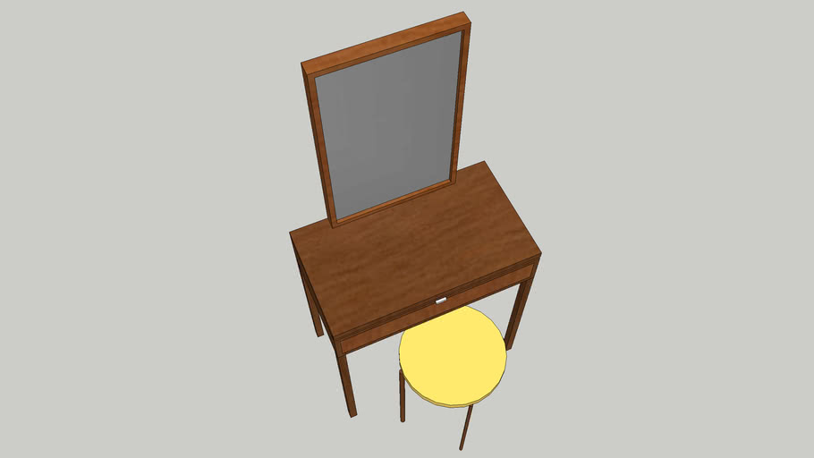 Makeup desk and chair 3D Warehouse