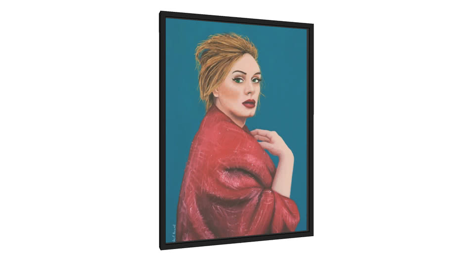 Quadro Adele vermelho - Galeria9, por Gabriel Amaral
