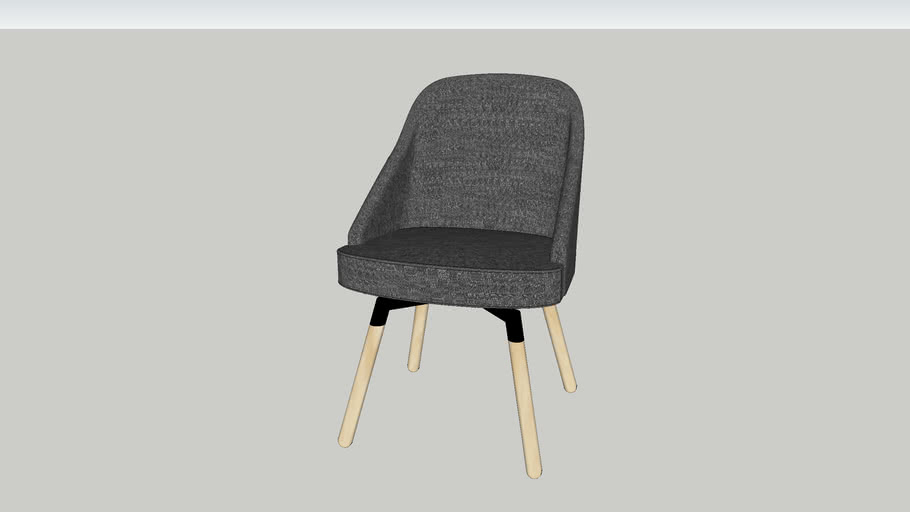 JANOLOF Swivel chair, Gunnared dark grey IKEA 3D Warehouse