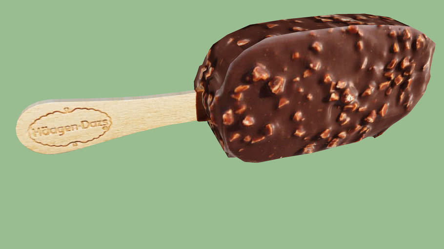 Haagen Dazs Ice Cream Bar Vanilla Milk Chocolate Almonds 3d Warehouse