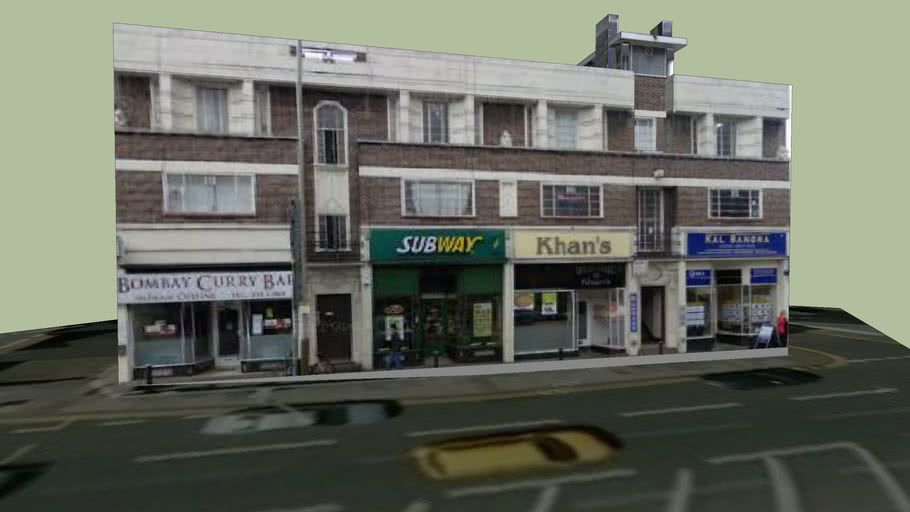 Shops along London Rd,Leicester 3D Warehouse