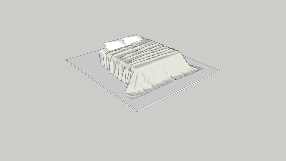 Bed 200x200 throw 3D Warehouse