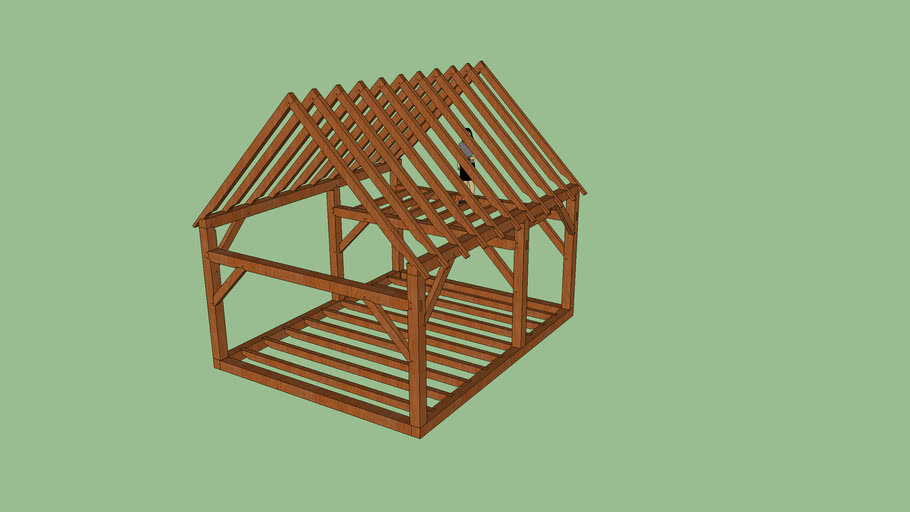 Tiny Timber Frame Cabin 3d Warehouse