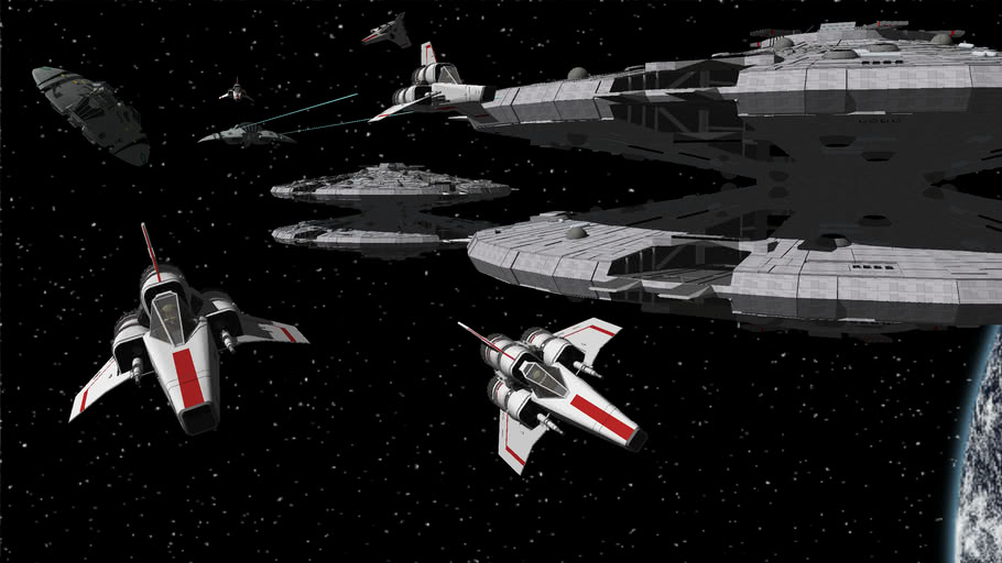 Battlestar Galactica: Colonial Vipers vs Cylons | 3D Warehouse