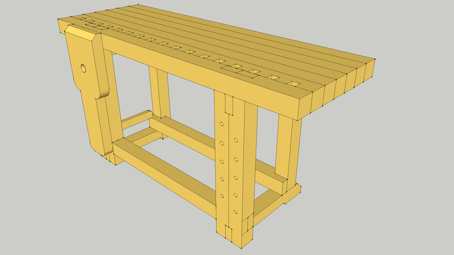 Roubo Workbench - sorta | 3D Warehouse