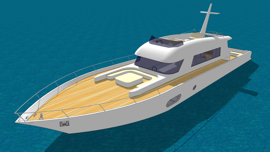yacht in sketchup