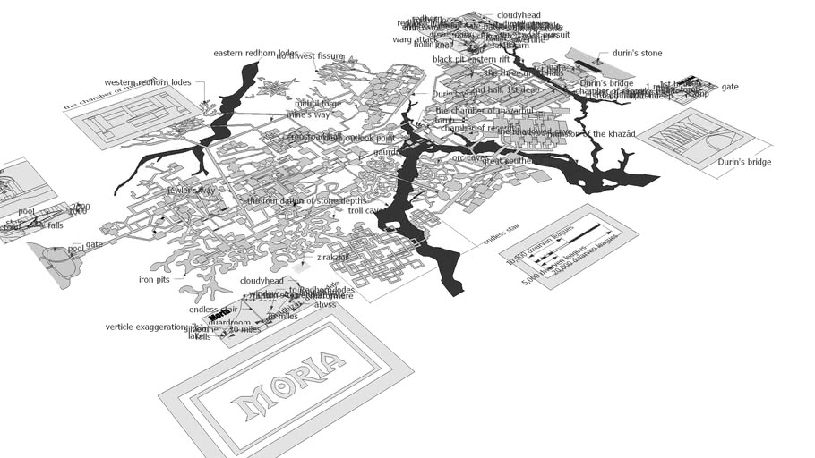 Map Of Moria Lotr Moria, The Khazad-Dûm | 3D Warehouse