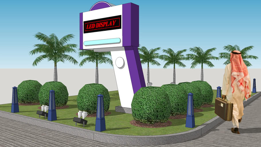 PYLON Outdoor LED Stand Design 2 3D Warehouse