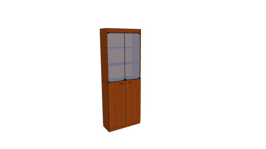 Шкаф для документов комбинированный со стеклом
