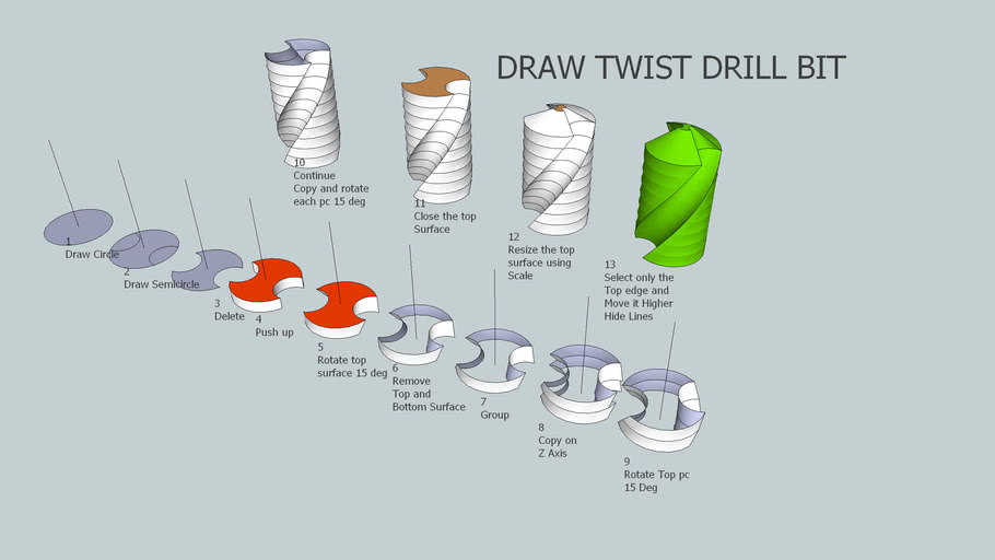 Twist Drill Draw 3D Warehouse