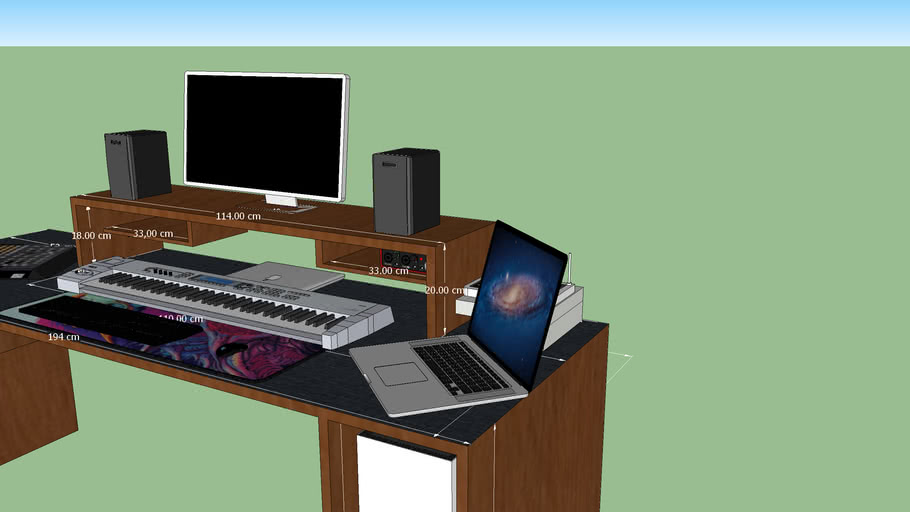 Home Studio Desk V2 3d Warehouse