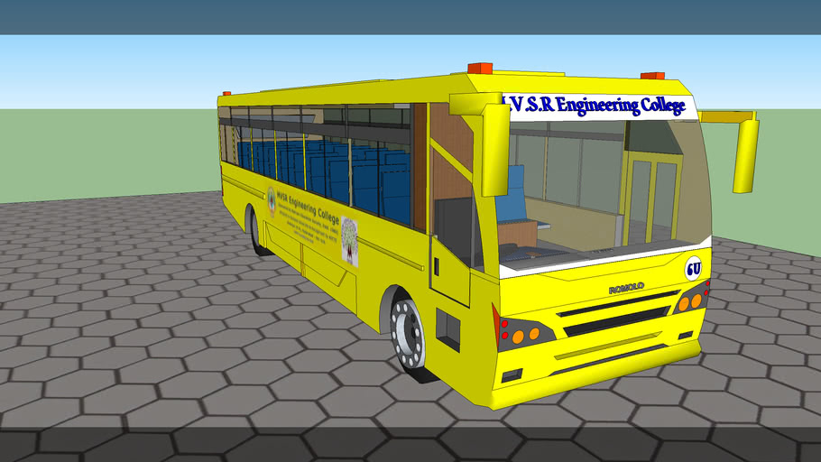 college bus of India (#MVSR college bus) | 3D Warehouse