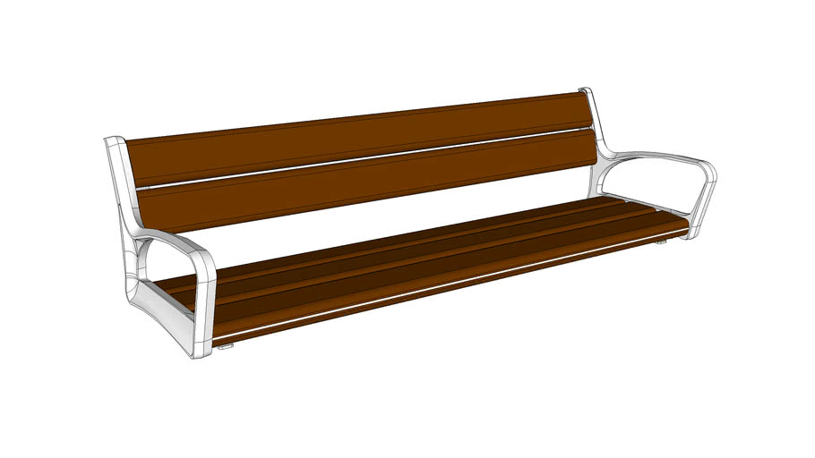 Mbe 0870 00006 Wall Mount Bench 3d, Outdoor Bench With Back Panel Mount