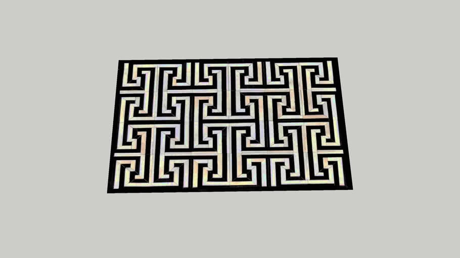 Maze Pattern Rug Cowhide 3d Warehouse