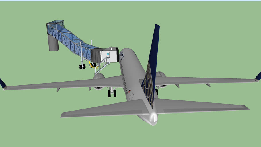 B- 737 with Jetway