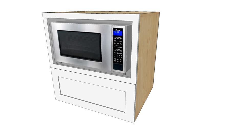 Microwave Kitchen Cabinet Base Cab Drawer Microwave | 3D Warehouse