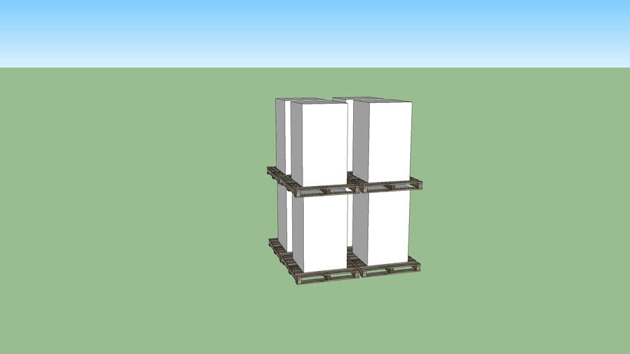Double Stack Pallets (2x2x2) 3D Warehouse