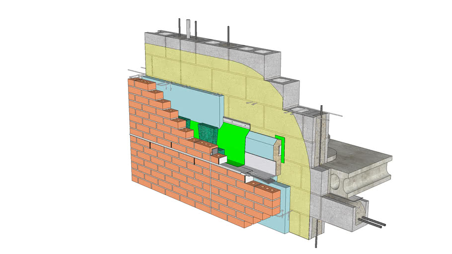 01.030.0705 Shelf angle Anchored brick veneer, CMU backing, shelf angle ...