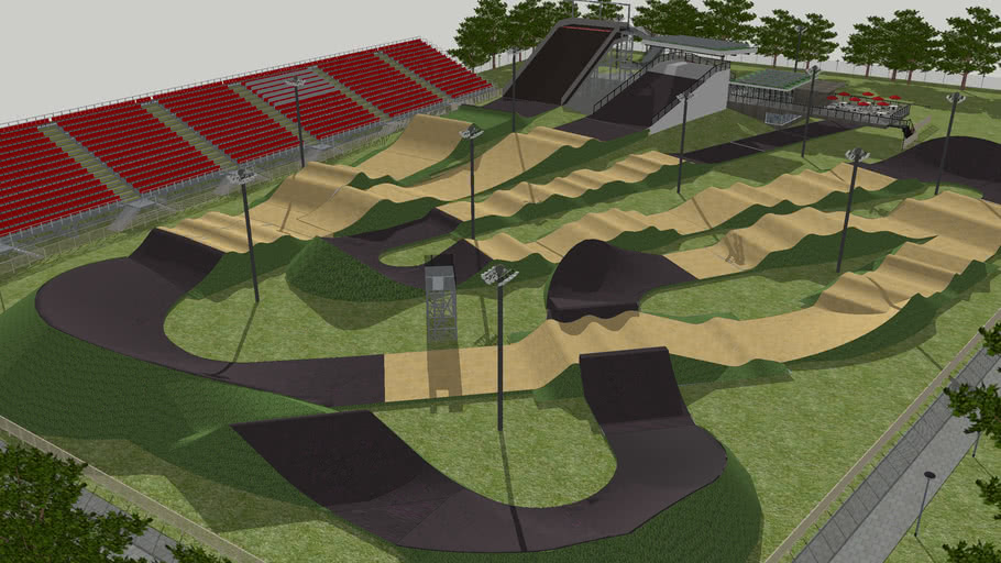 BMX racing track Lichtenvoorde NL CONCEPT2 Fietscrossbaan met 9M en 5M ...