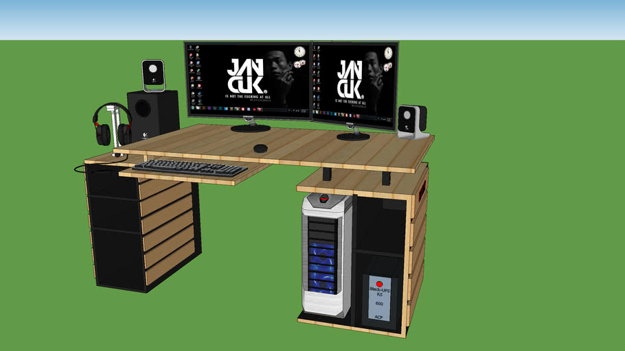 computer desk | 3D Warehouse