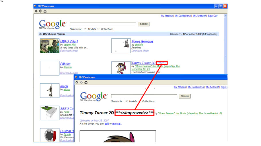 Hover Problem Disappearing Text 3D Warehouse