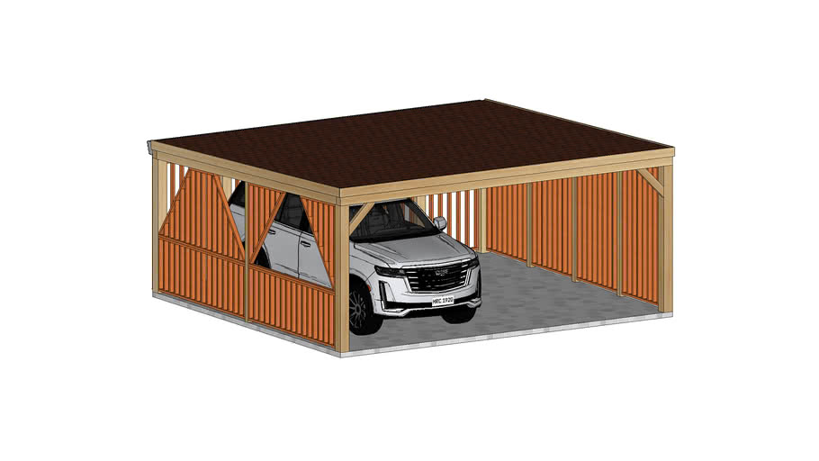 Carport Com Ripados 12 | 3D Warehouse