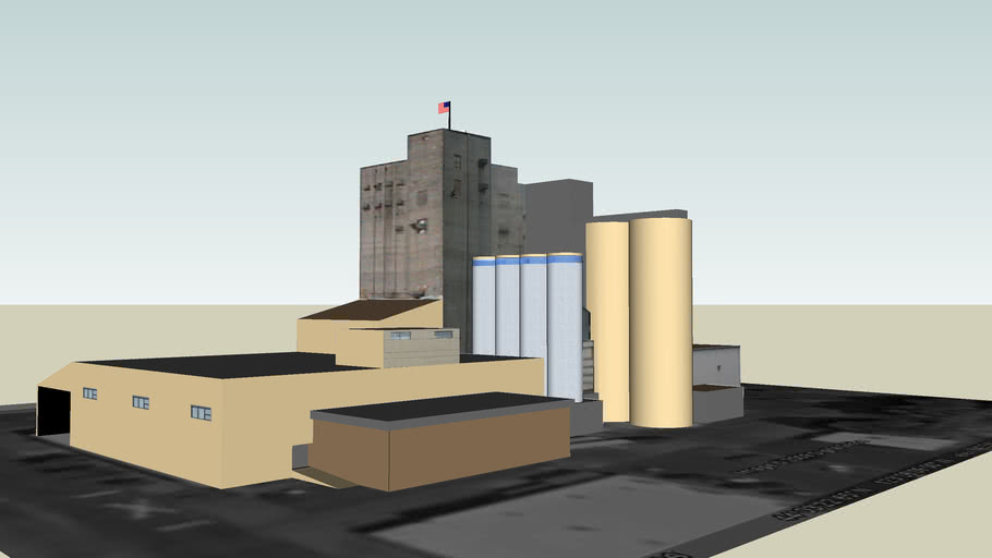 Grain Millers Inc. 20silo Mill 3D Warehouse