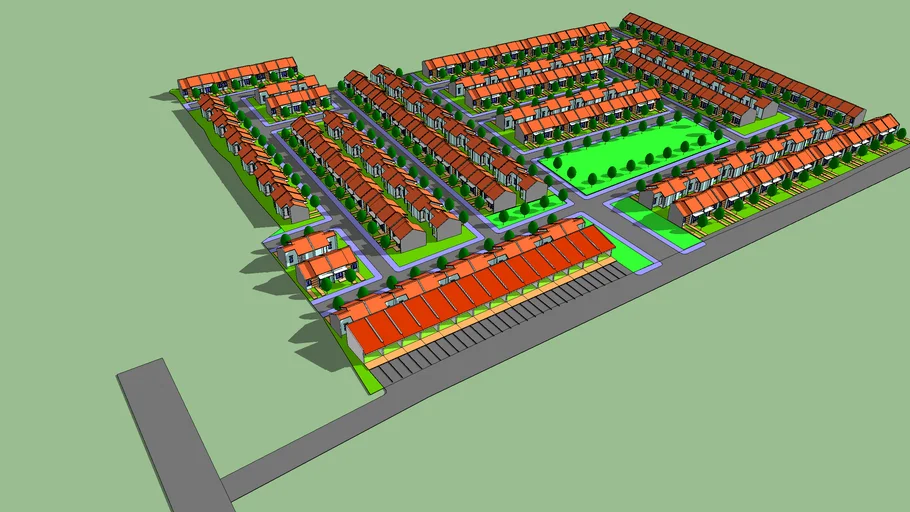 3D Model of Cara Membuat Site Plan